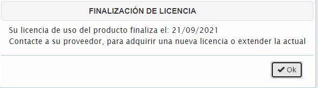 Licencia Próxima a Vencer
